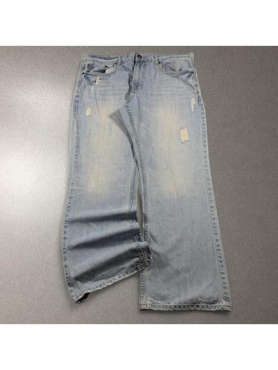 Other - Y2K Skater Distressed Mossimo Light Wash Baggy Bootcut Jeans - Fits 37x30!